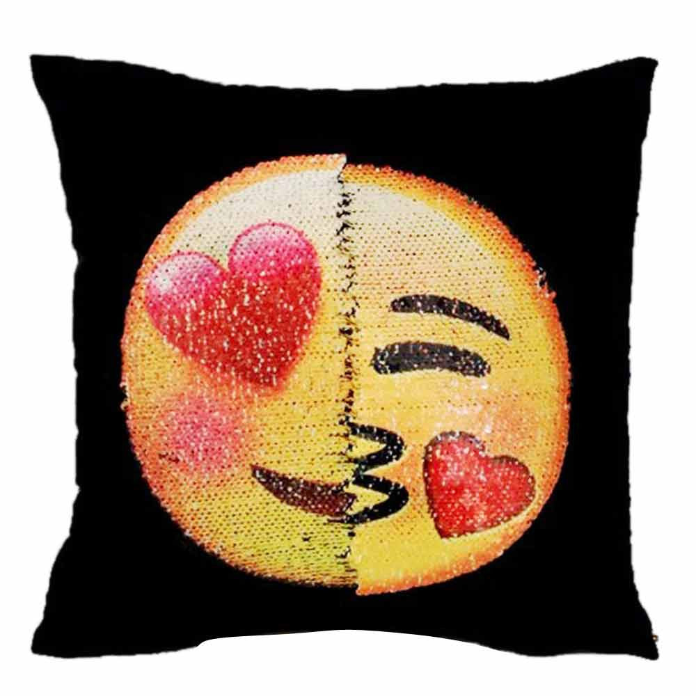 Almohada Cojin Doble Emoji Corazon - Multicolor