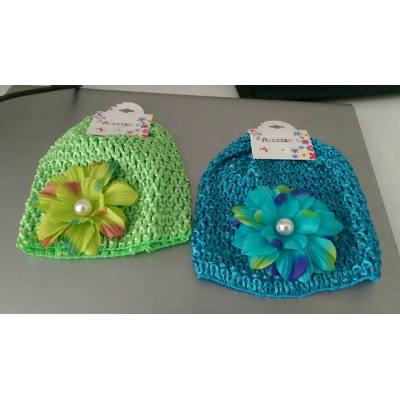 Gorro niña elastico modelo Perla - Verde