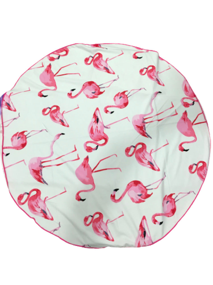 Toalla playa circular 1.5 mt Flamencos