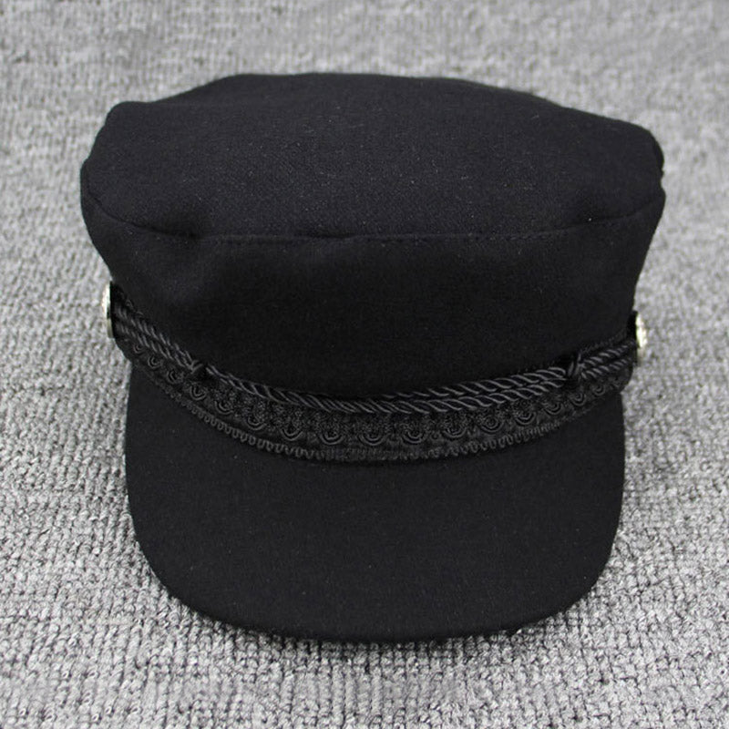 Boina Militar Inglesa Pana para mujer | Negro