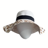 Sombrero de verano playa mujer modelo animal print - Blanco