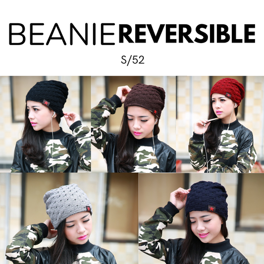 Beanie Reversible gorro Doble Cara
