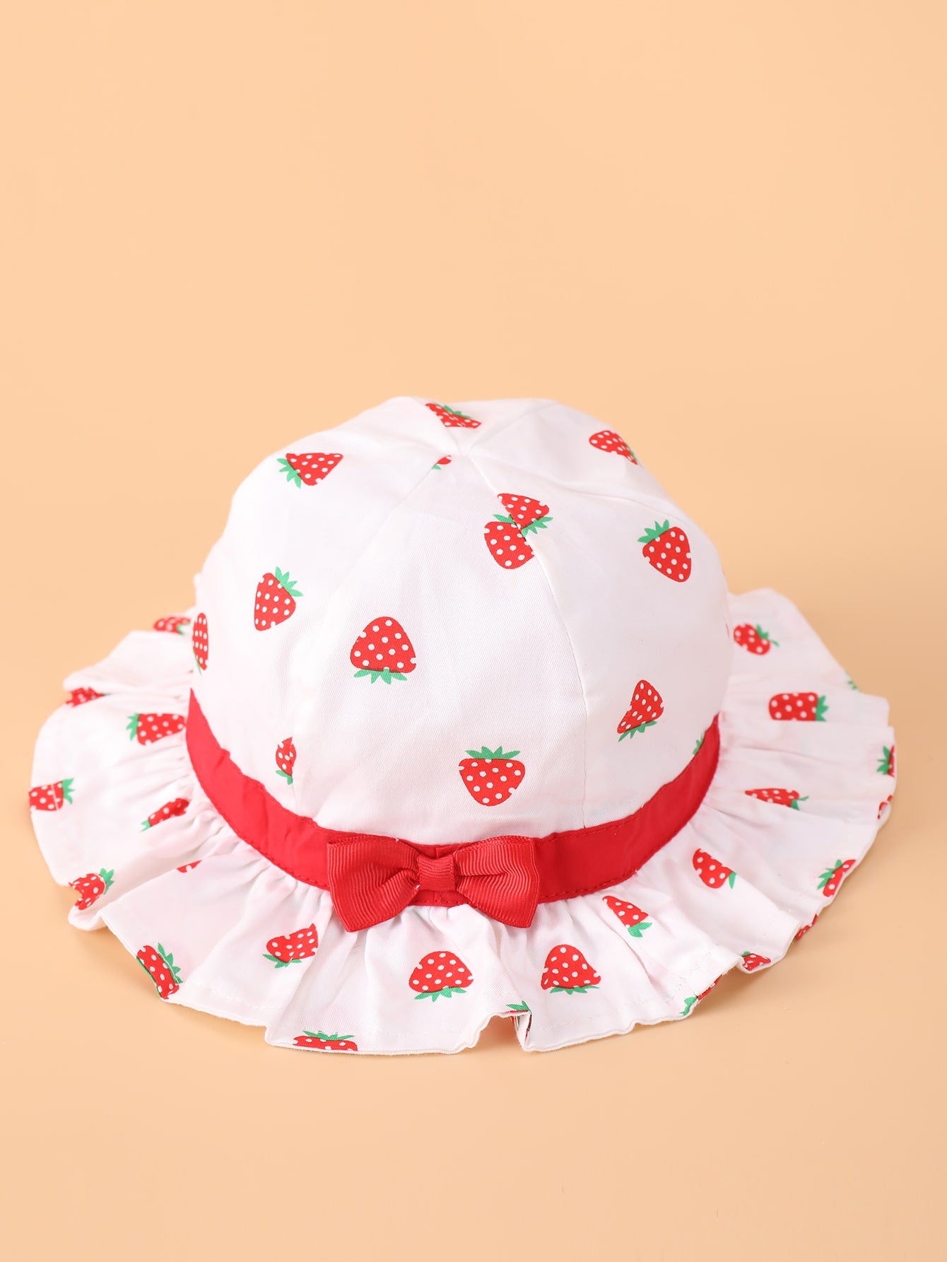 Sombrero Ala Ancha Fresita ShortCake 48cm: Para niñas de 6 a 12 meses