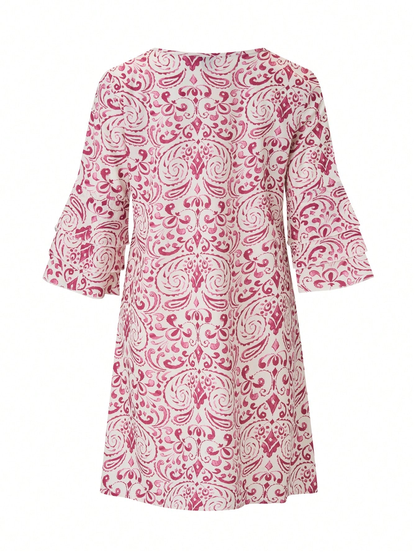 Vestido Dulce Manga 3/4 Rosado - Talla M