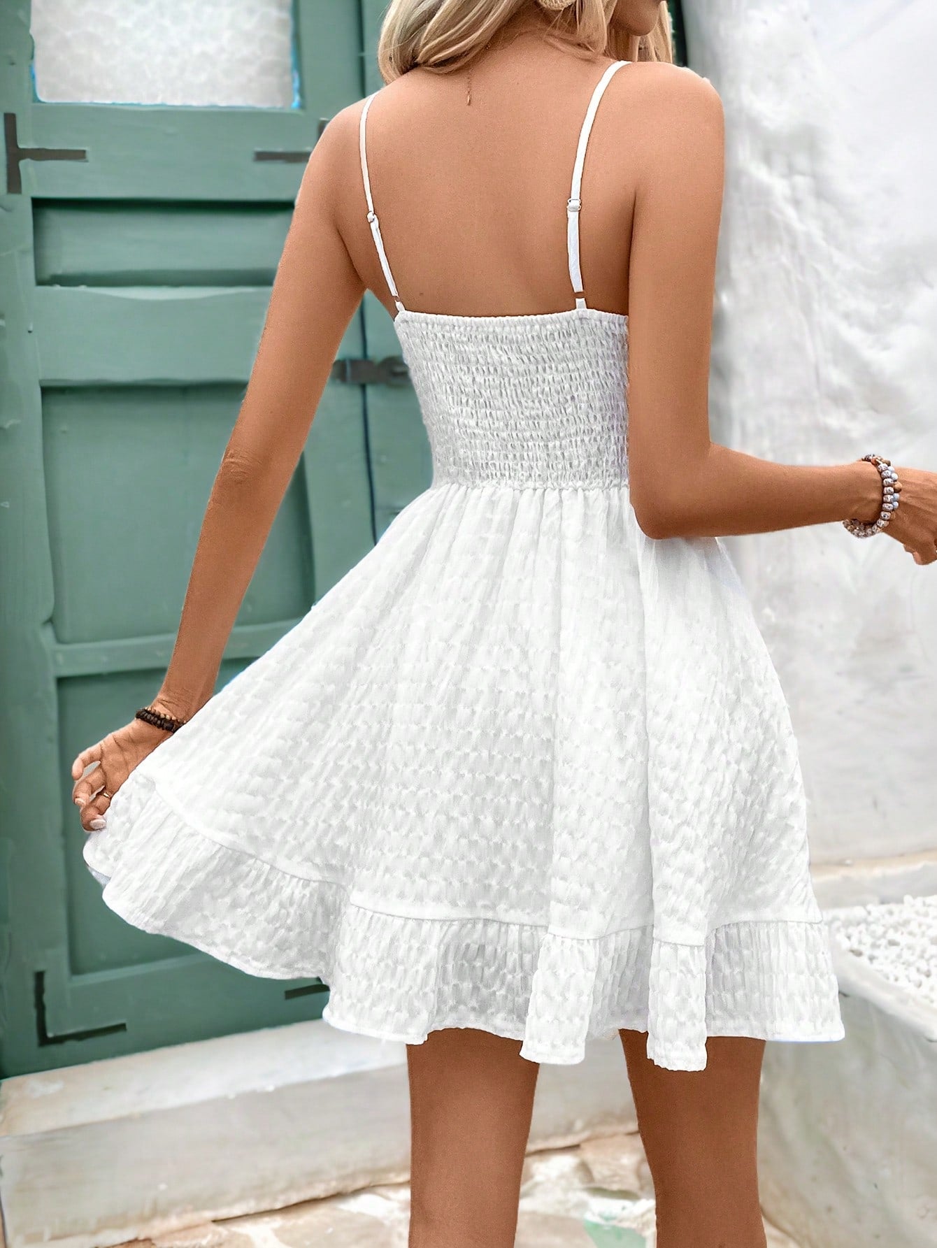 Vestido de Verano Mandy Blanco con tiritas - Talla M