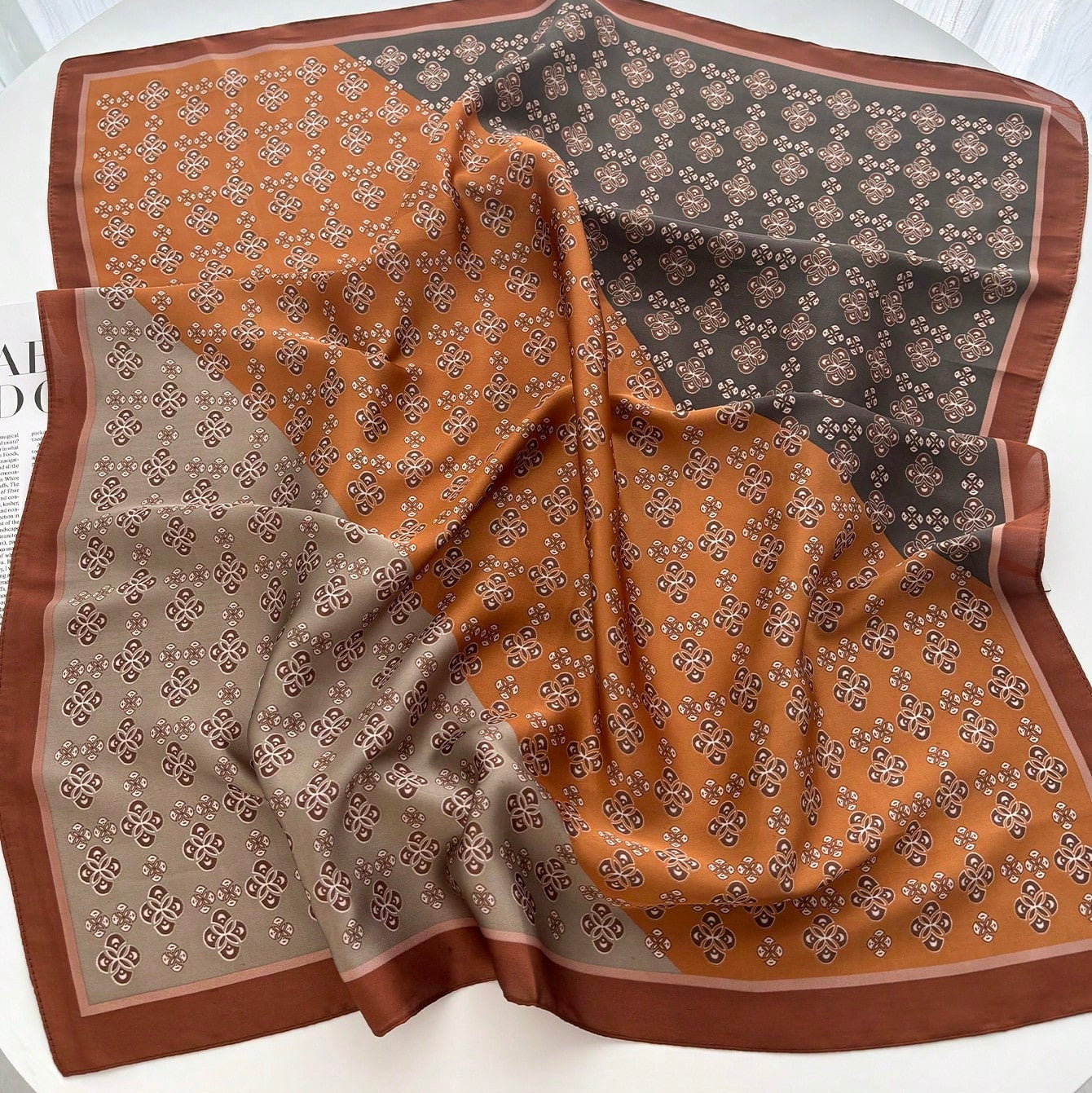 Pañoleta Bandana Pañuelo Caramel de 70x70 cm