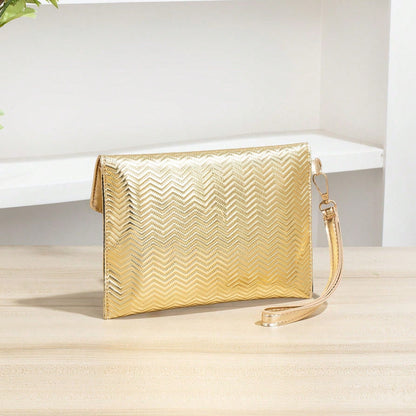 Bolso de mano Clutch Dorado Orix