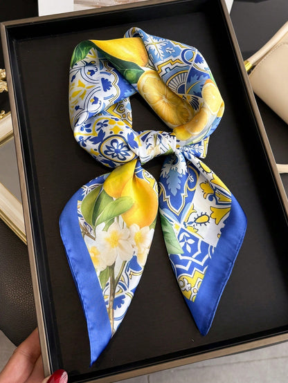 Pañoleta Bandana Pañuelo Citron de 70x70 cm
