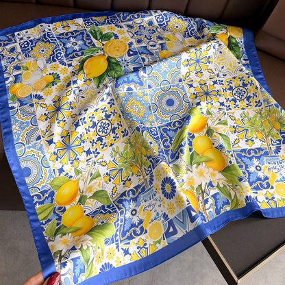 Pañoleta Bandana Pañuelo Citron de 70x70 cm