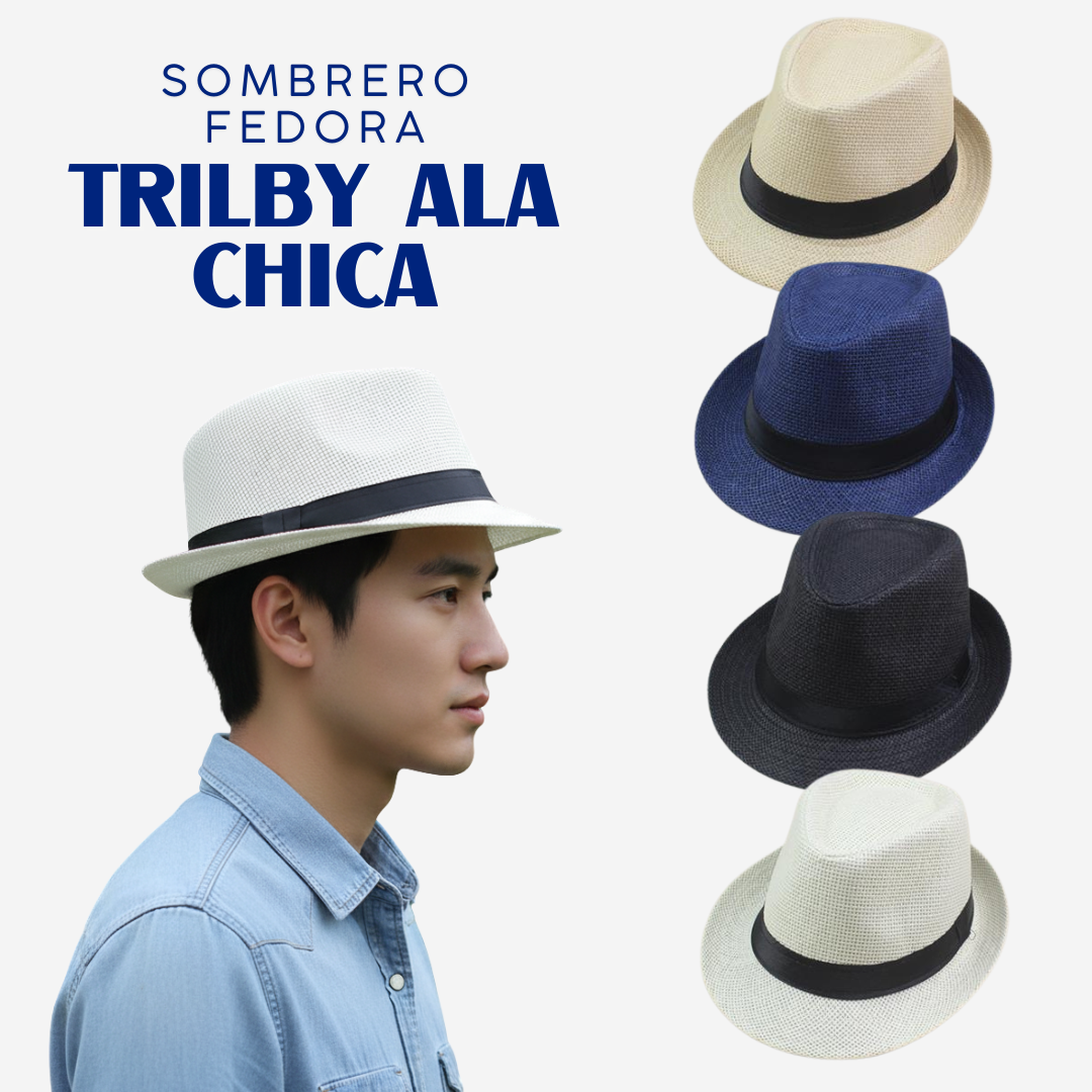 Sombrero Fedora Hombre Trilby Ala chica