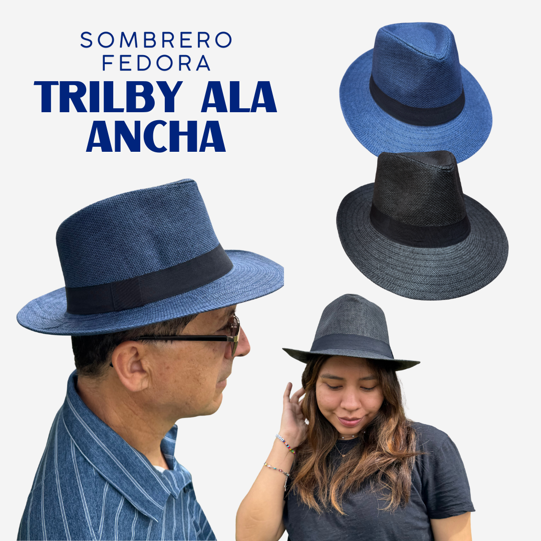 Sombrero Fedora Trilby Ala Ancha