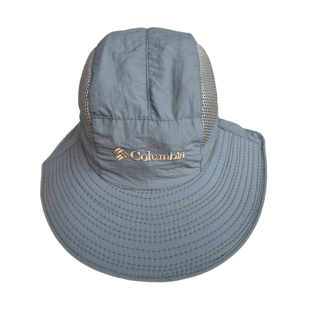 Sombrero Gorro Alta Proteccion Sol Cubre Nuca Impermeable - Gris Azulado