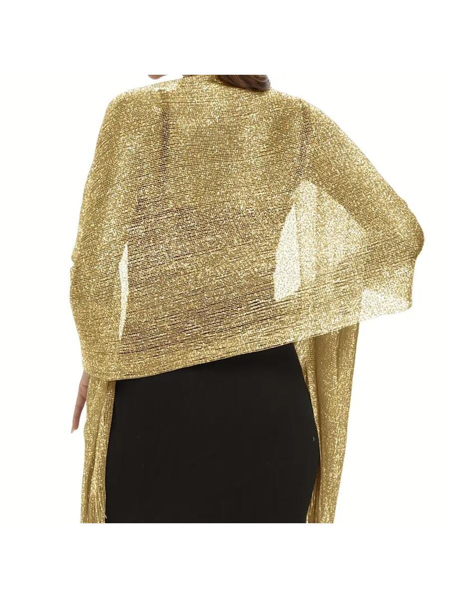 Chal Serena Regulable con flecos | Dorado