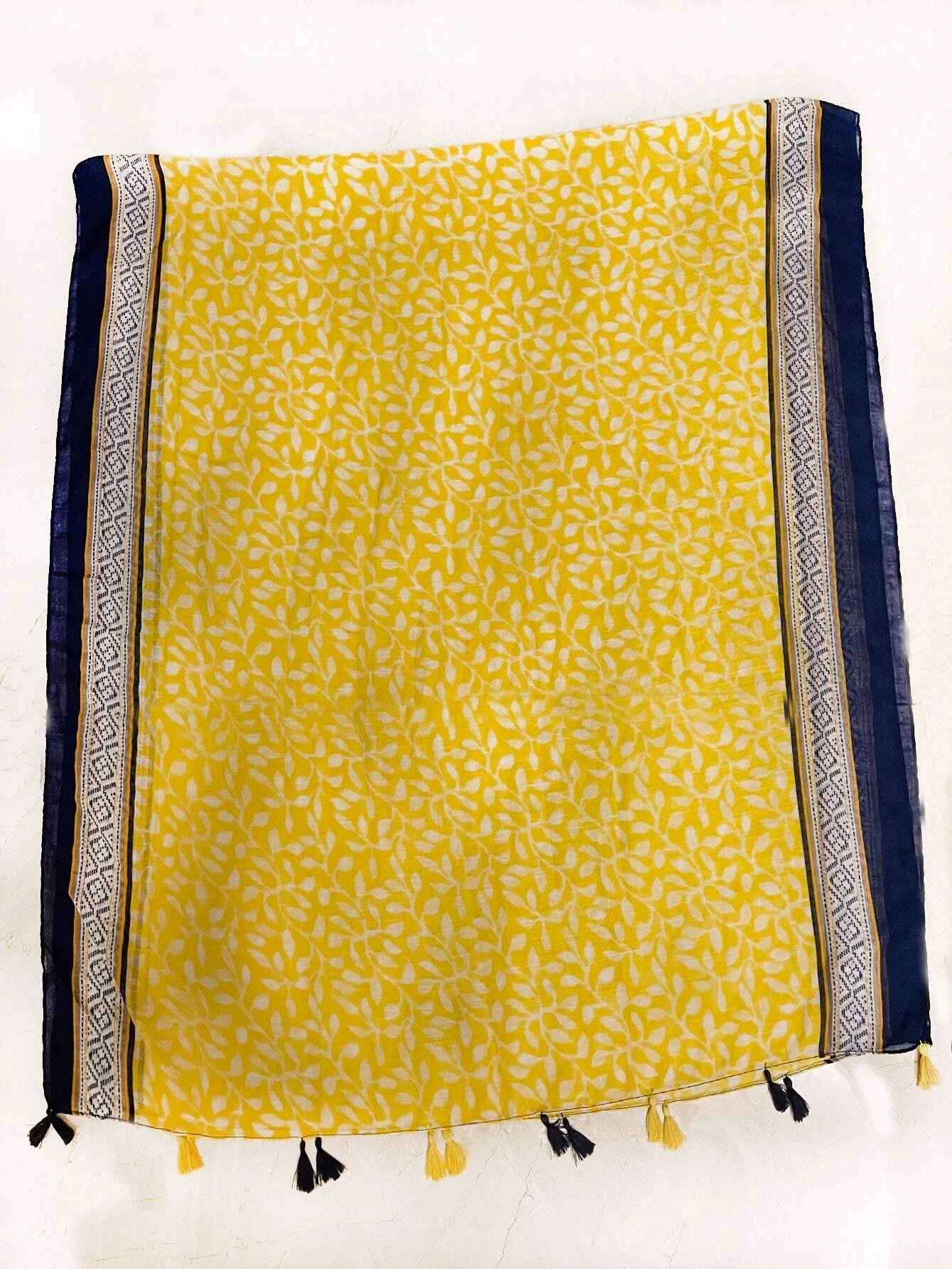 Pashmina Carmina de hojas | Amarillo