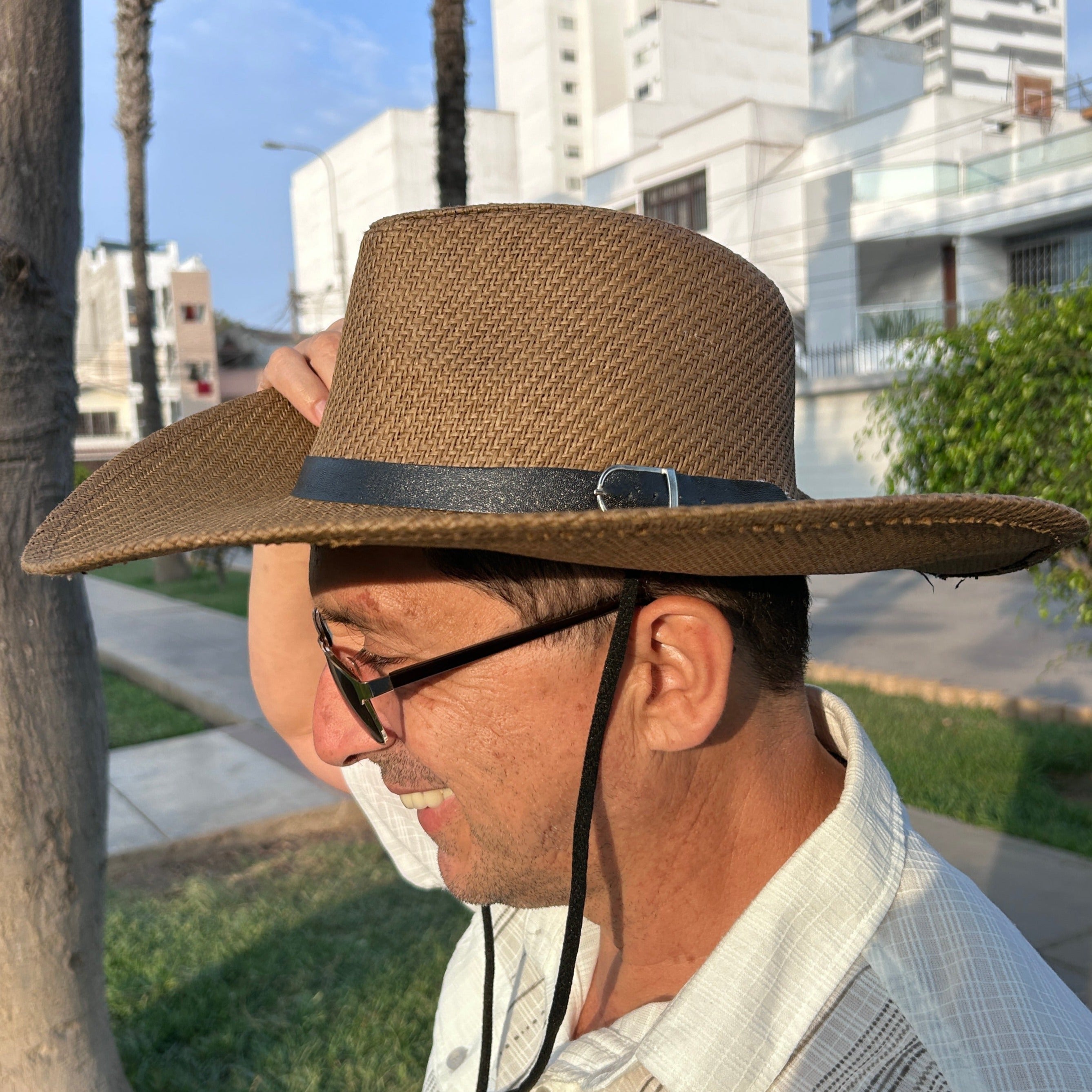 Jesse - Marrón - Sombrero Hombre Vaquero Lona