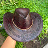 Cargar imagen en el visor de la galería, Rústico - Sombrero Vaquero de Cuero con Diseño
