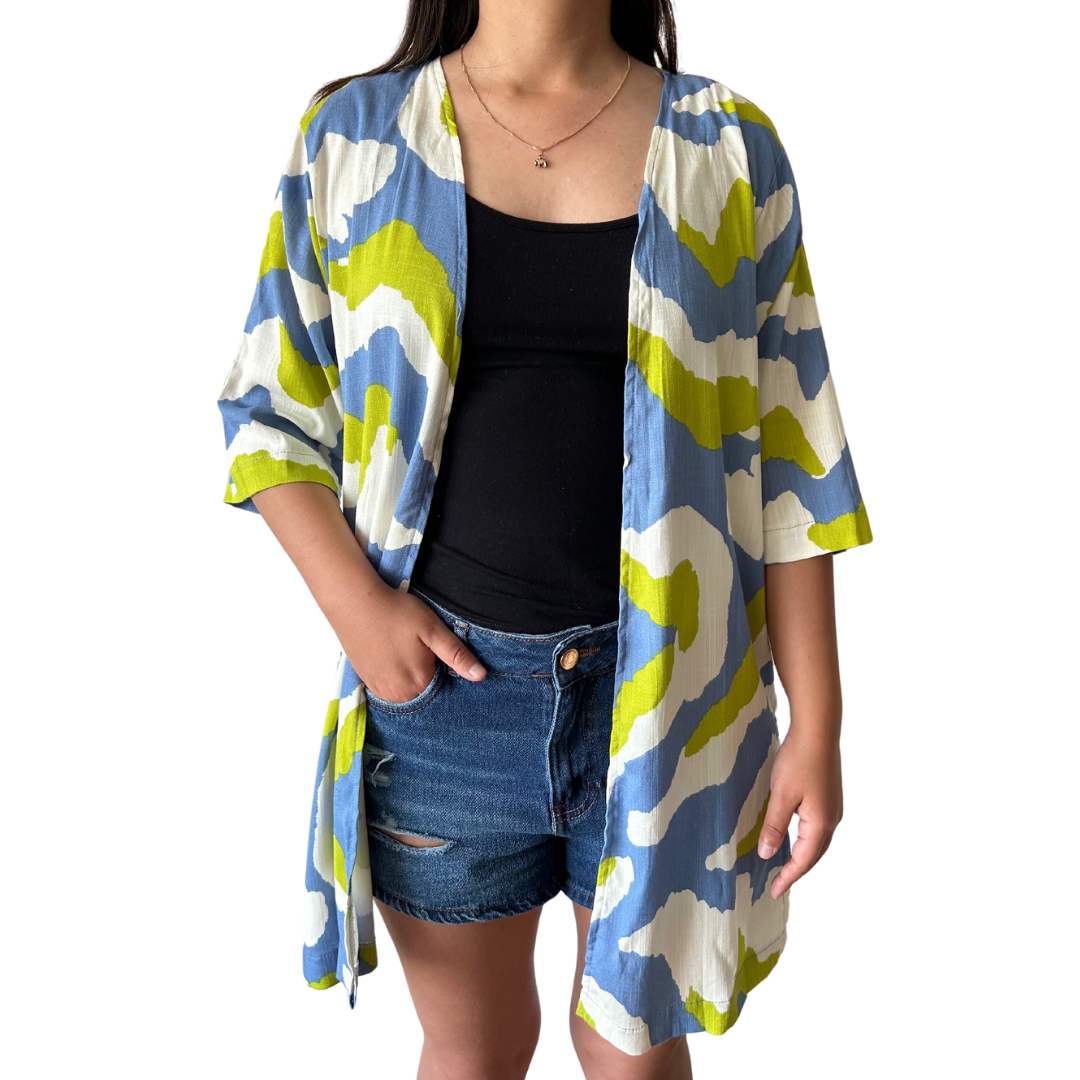 Kimono Corto Nova con estampado - Talla M