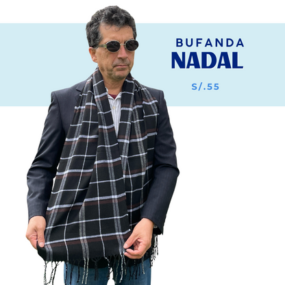Bufanda Nadal para hombre a rayas | Negro