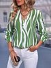 Cargar imagen en el visor de la galería, Blusa Mujer Modelo Rogely - Verde blanco - M