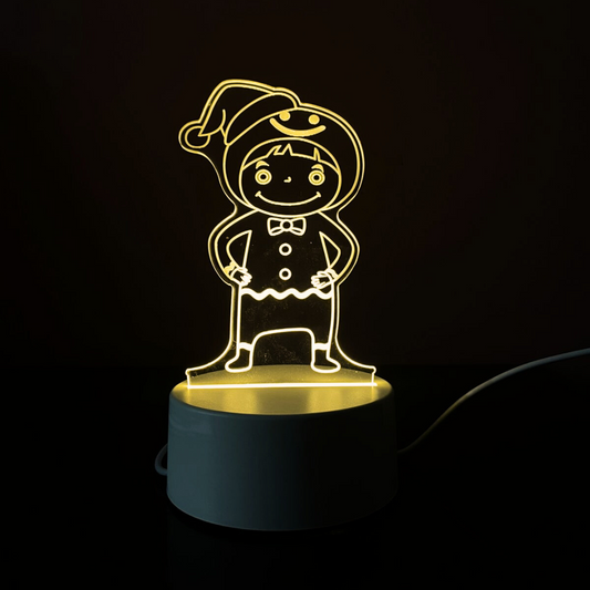 Lámpara de noche LED 3D Modelo Duende
