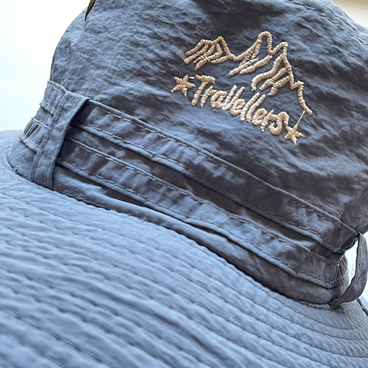 Travellers Cinta Sombrero Safari de pesca - Gris Azulado