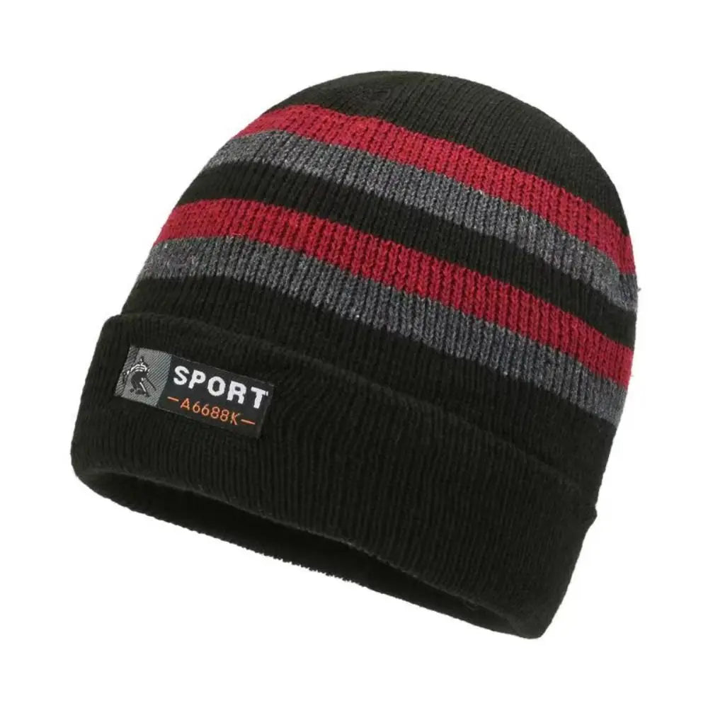 Beanie Chullo Esqui Sports con rayas Rojas