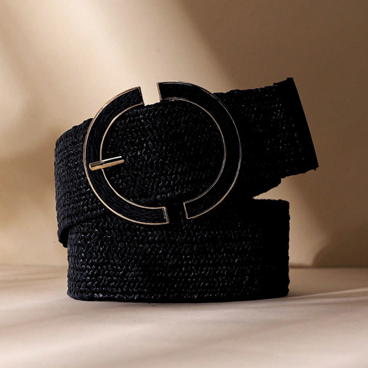 Cinturón elástico Marlene de paja para verano