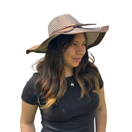 Sombrero de Playa Verano para Mujer Oasis Ajustable - Marron