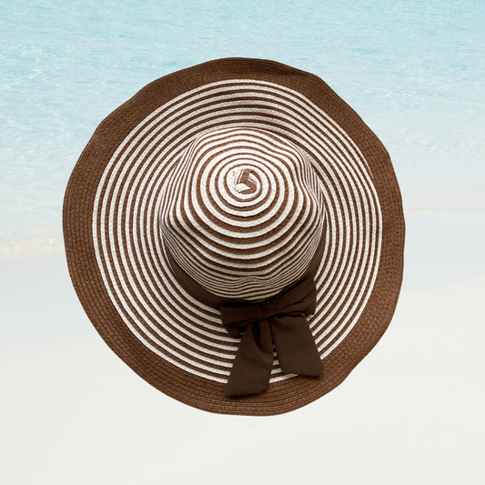 Sombrero de Playa Verano para Mujer Oasis Ajustable - Marron