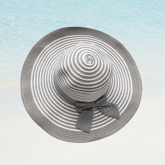 Sombrero de Playa Verano para Mujer Oasis Ajustable - Gris