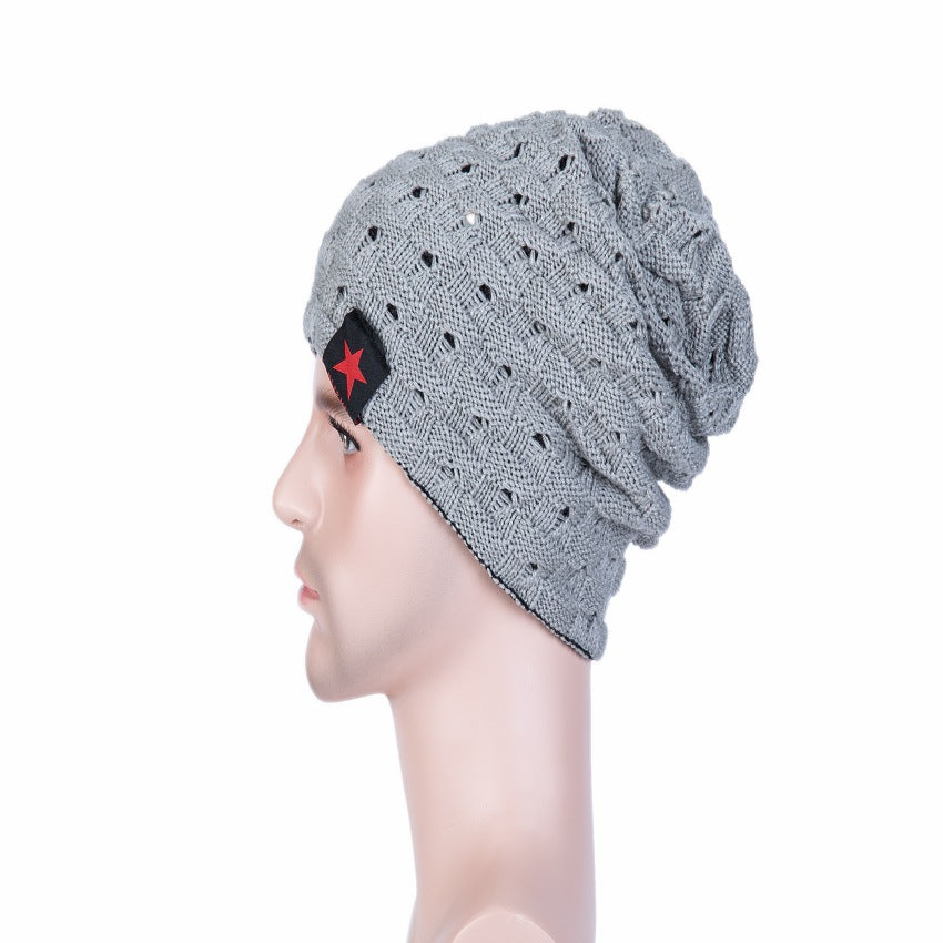 Beanie Chullo Reversible Doble Cara - Gris Claro