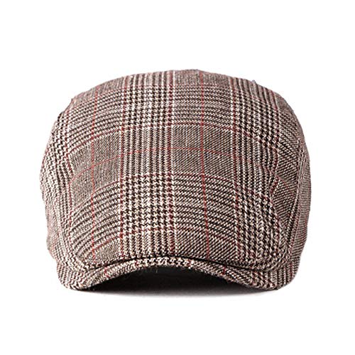 Boina NewsCheck: Gorro en Cuadros Unisex con Visera Plana