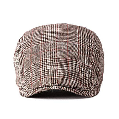 Boina NewsCheck Unisex a Cuadros con Visera Plana