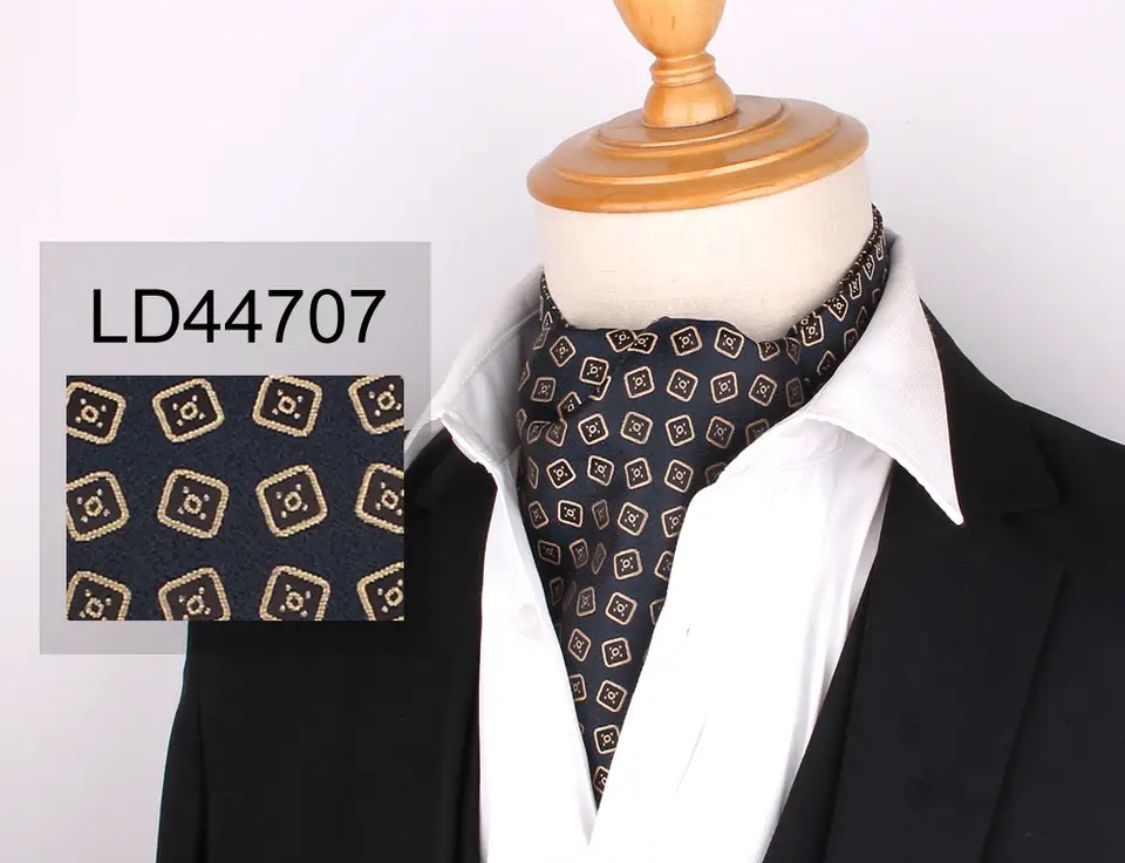 Bufanda Corbata Andres de seda para hombre - Azul Marino