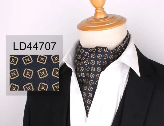 Bufanda Corbata Andres de seda para hombre - Azul Marino