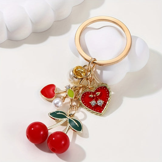Llavero Cherry Love Deluxe para Bolso o Llaves