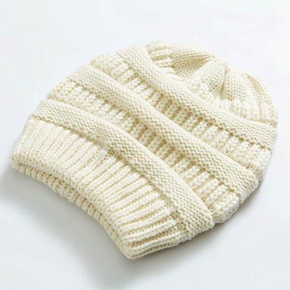 Beanie Mara de lana para mujer - Blanco