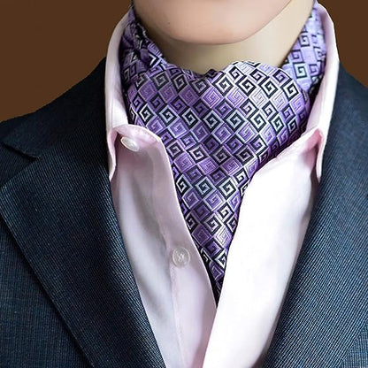 Bufanda Corbata Liam de seda para hombre - Lila