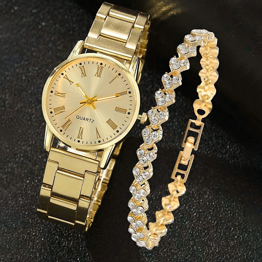 Set de Reloj y Pulsera Milena - Dorado