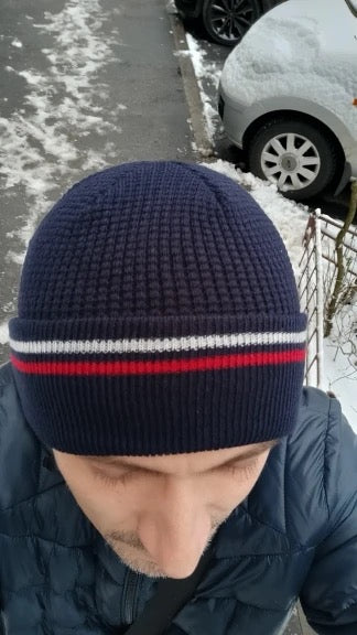 Beanie Skullies Azul Gorro Chullo para Hombre