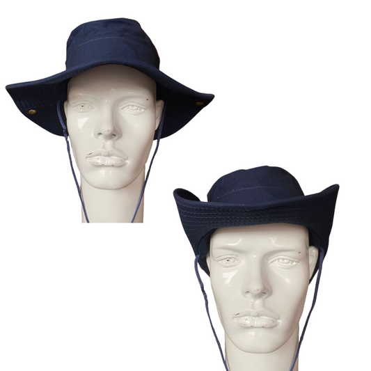 Sombrero Safari Pescador 3 en 1 Plegable Algodón - Azul Marino