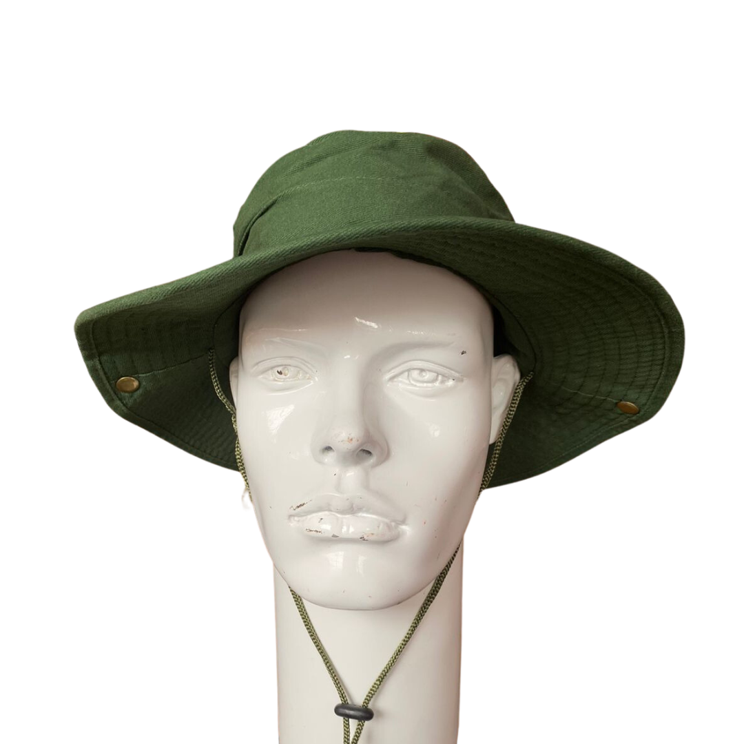 Sombrero Safari Pescador 3 en 1 Plegable Algodón - Verde