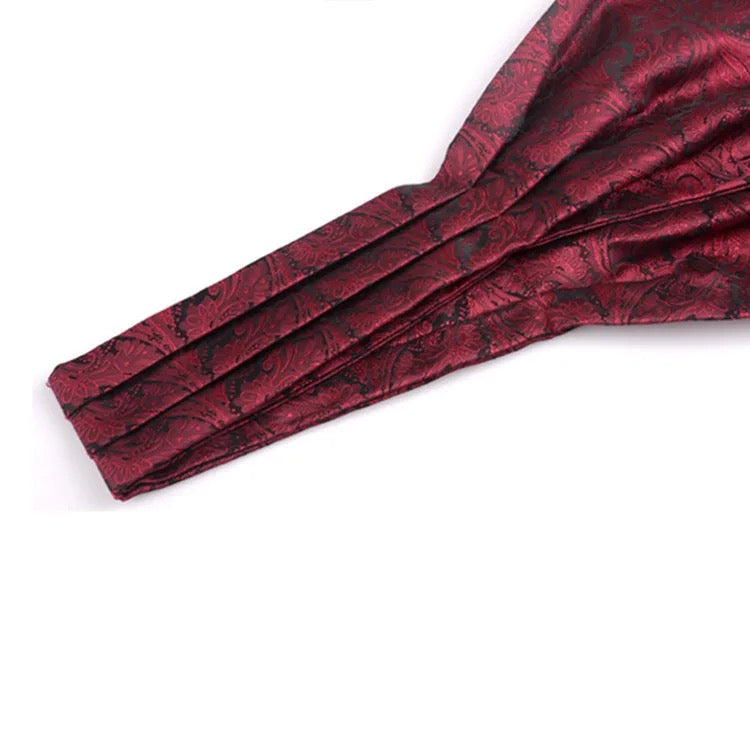 Bufanda Corbata Charles de seda para hombre - Burgundy