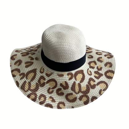 Sombrero de verano Animal print - Crema