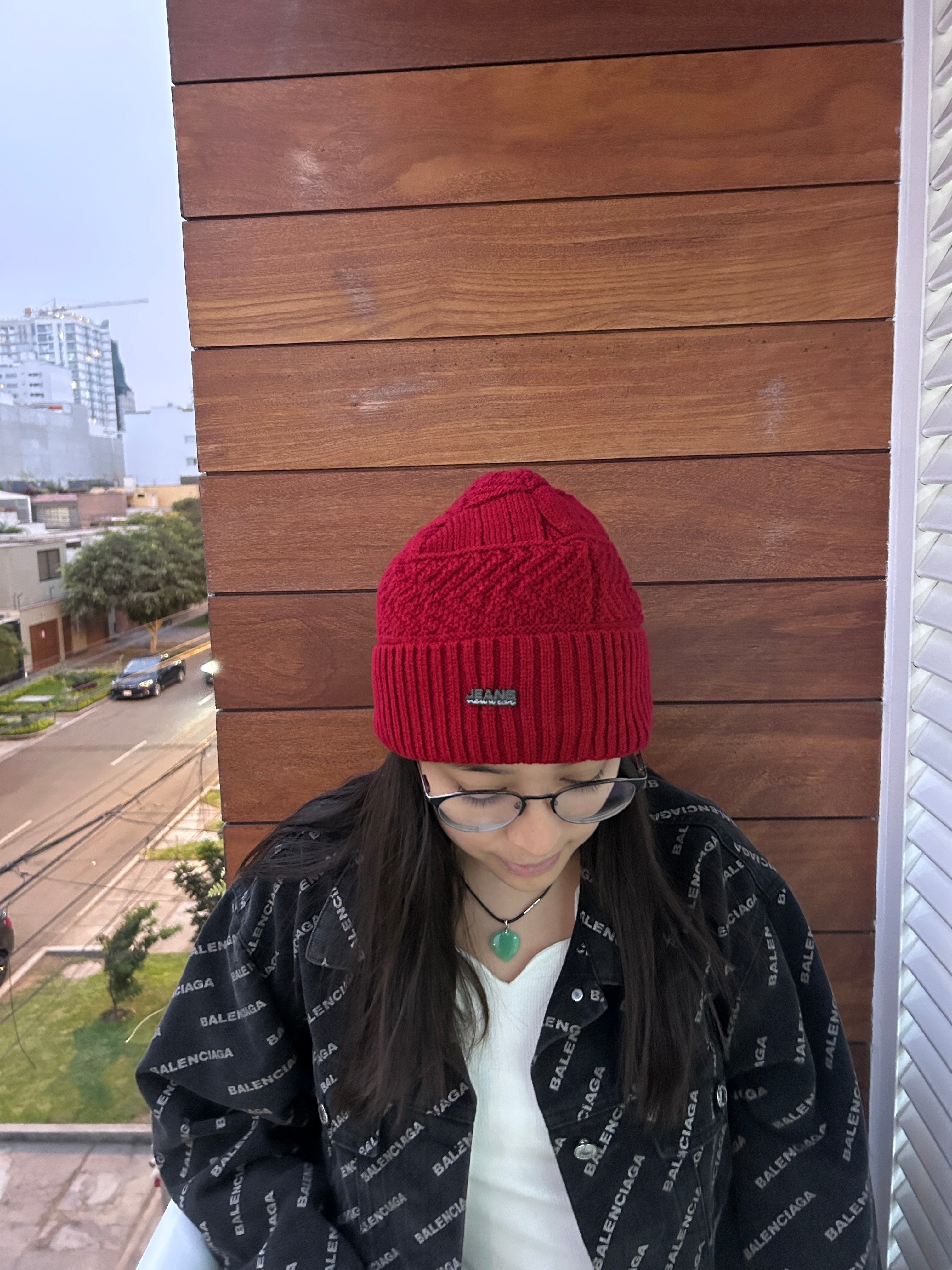 Beanie Chullo Gorro Jeans - Rojo