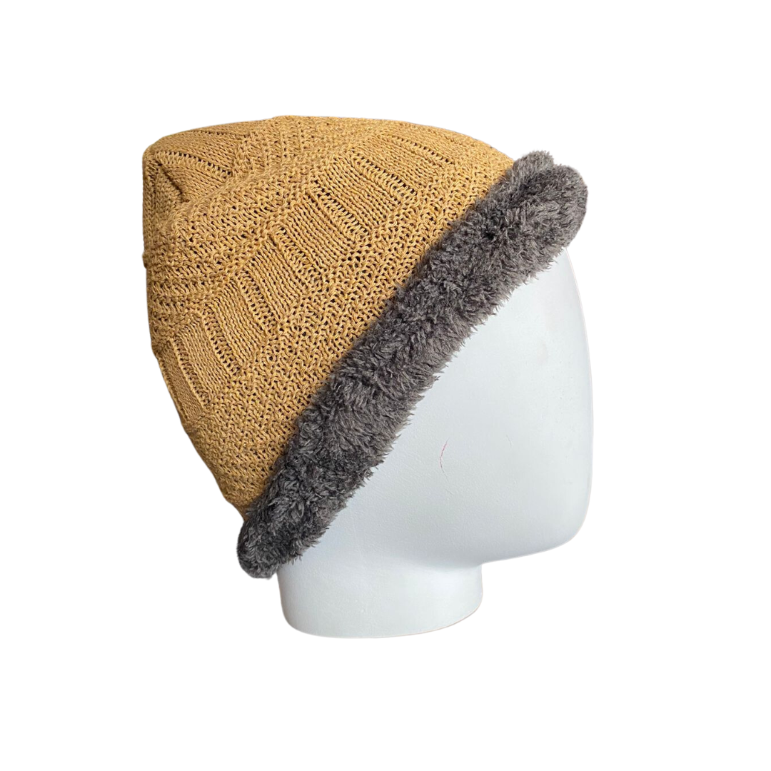 Beanie con Cuellera: Gorro Mostaza