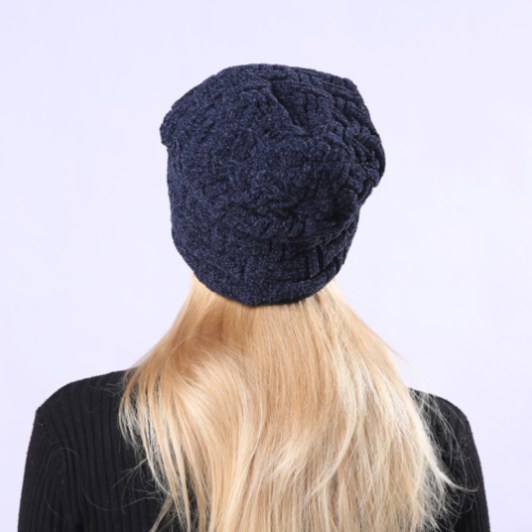 Beanie Chullo Reversible Doble Cara - Azul