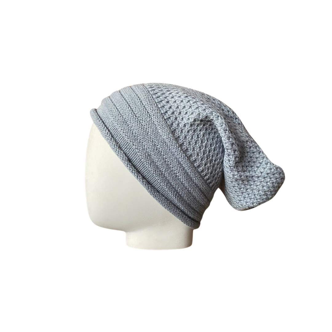 Beanie Slouchy Gris claro Gorro Chullo