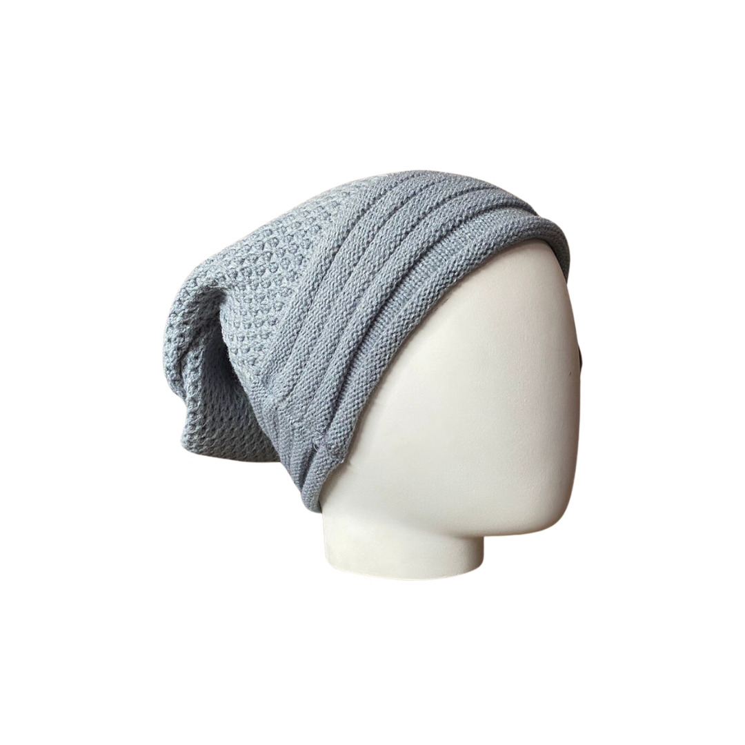 Beanie Slouchy Gris claro Gorro Chullo