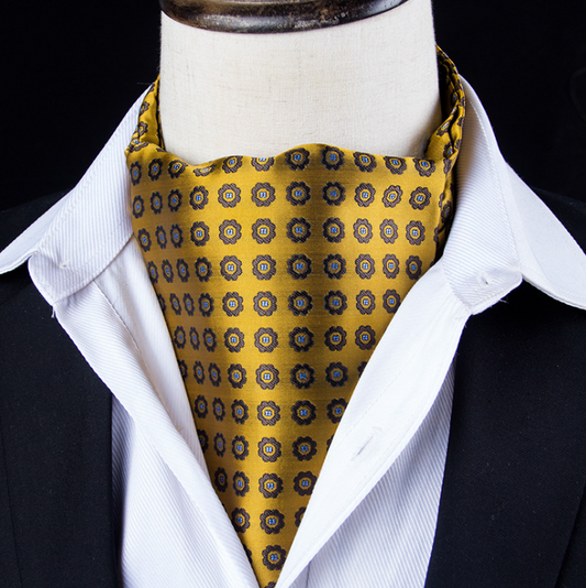 Bufanda Corbata Alan de seda para hombre - Dorado